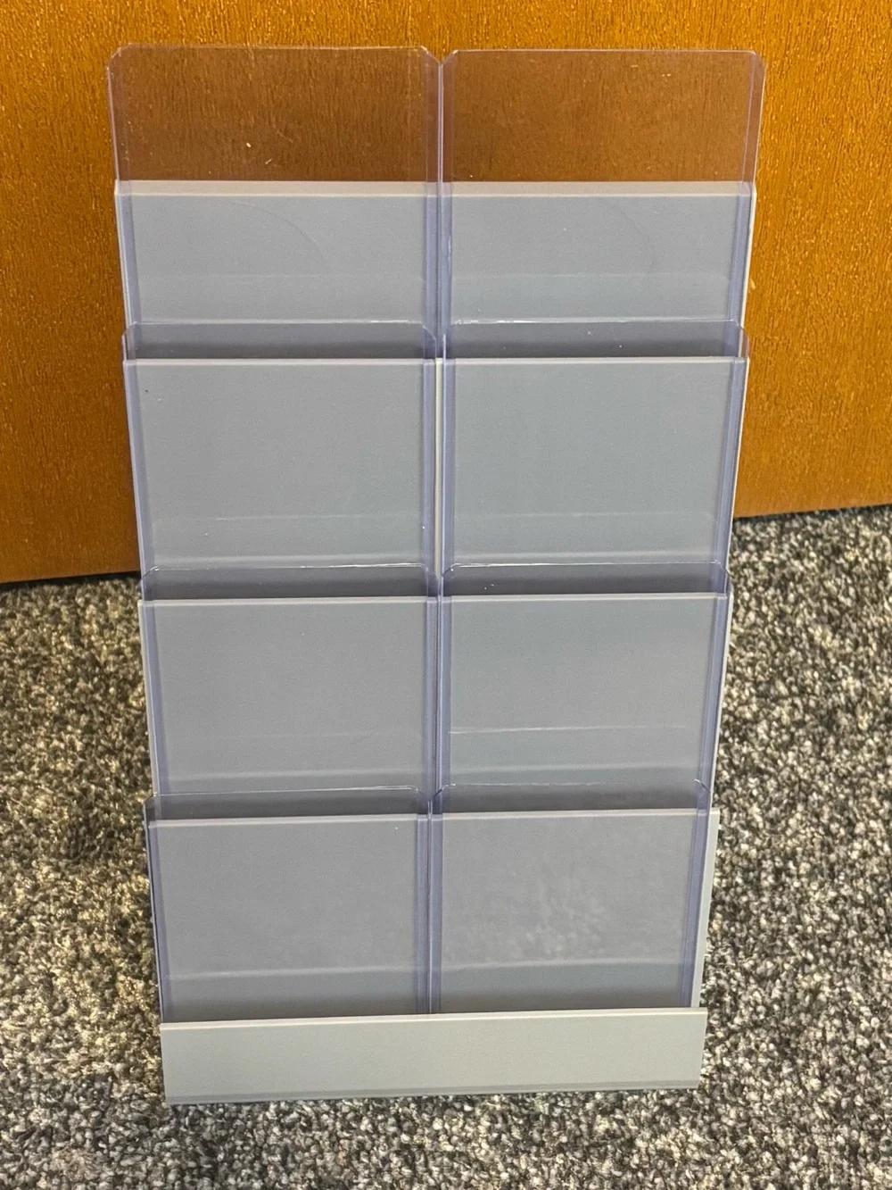 Blue Trading Card Display Stand 4 Tier 8 Card For Top Loader / Graded Cards - Picture 6 of 8